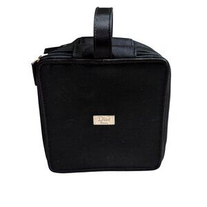 Dior Beauty Double Zippered Square Cosmetic Makeup Case (Black)